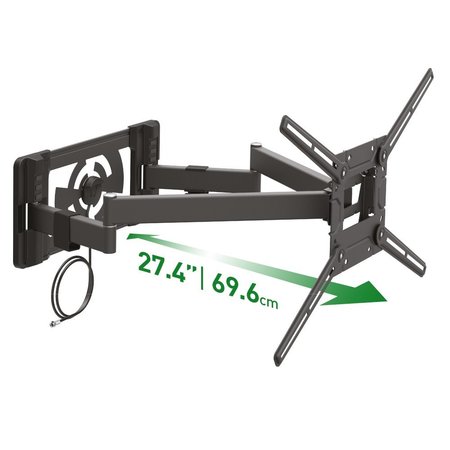 BARKAN MOUNTS 40" - 90" Full Motion TV Wall Mount with Integrated Amplified HDTV Indoor Antenna TVA48